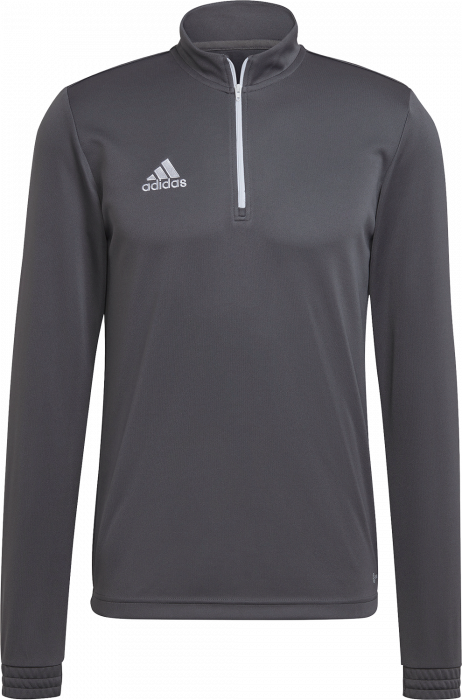 Adidas - Entrada 22 Træning Top With Half Zip Jr - Grey four & branco