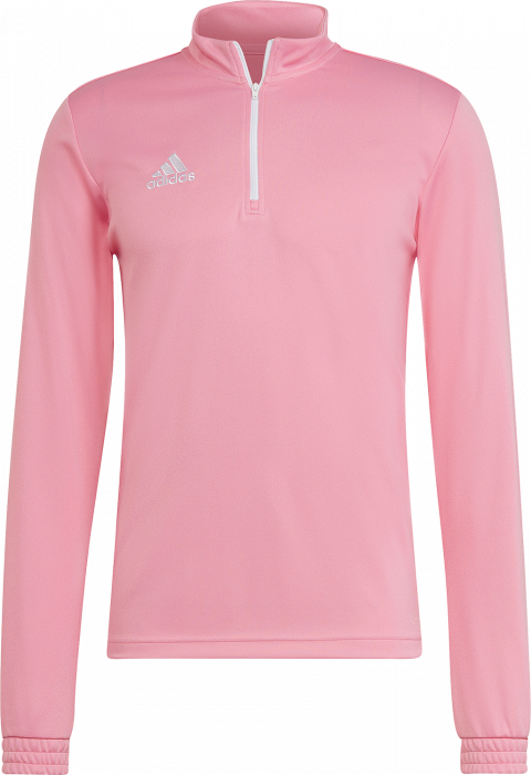 Adidas - Entrada 22 Træning Top With Half Zip Jr - semi pink & weiß