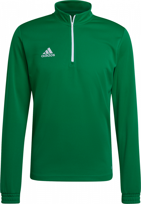 Adidas - Entrada 22 Træning Top With Half Zip - Team green & vit