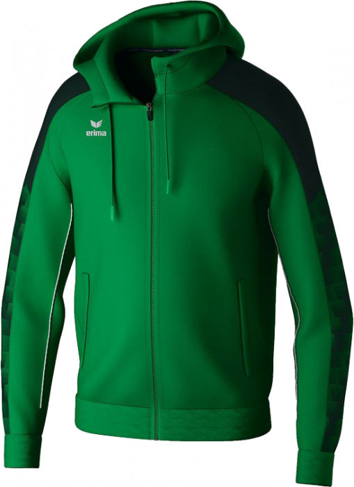 Erima - Evo Star Training Jacket With Hood - Emerald & pine grove