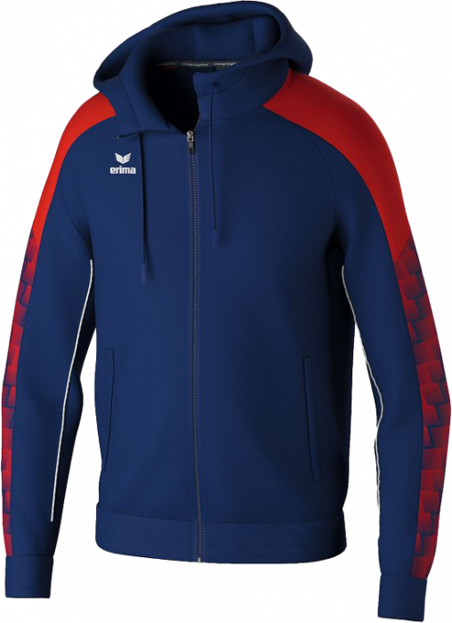 Erima - Evo Star Training Jacket With Hood - New Navy & rojo