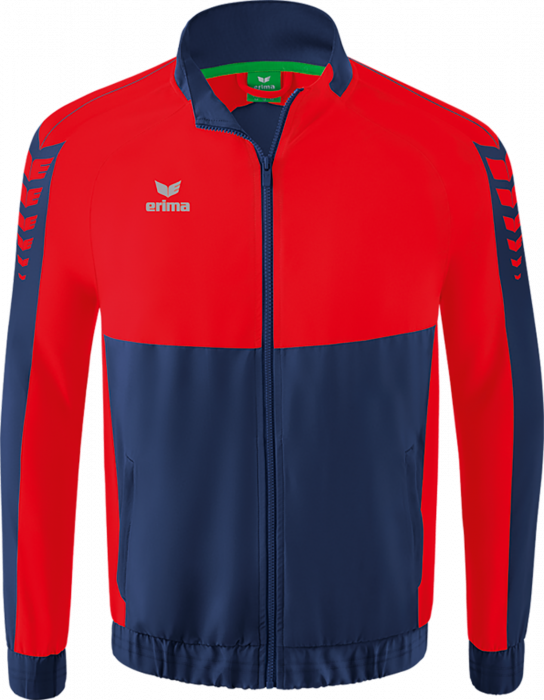 Erima - Six Wings Presentation Jacket - New Navy & vermelho