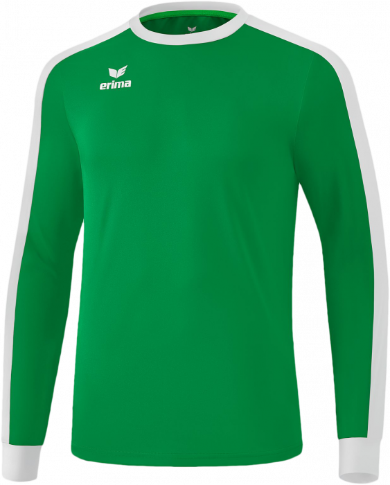 Erima - Retro Star Longsleeve Jersey - Emerald & branco