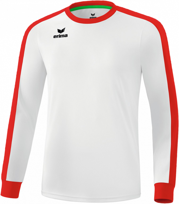 Erima - Retro Star Longsleeve Jersey - Blanco & ruby red