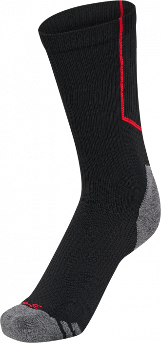 Hummel - Pro Training Socks Low - Negro & true red