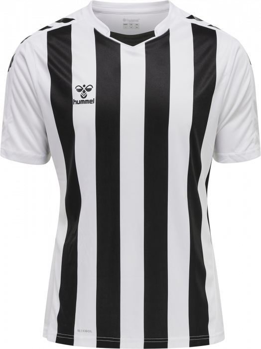 Hummel - Core Xk Striped Jersey Jr - Blanco & negro