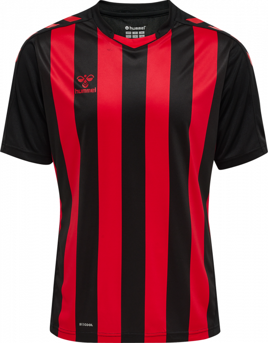 Hummel - Core Xk Striped Jersey Jr - Schwarz & true red