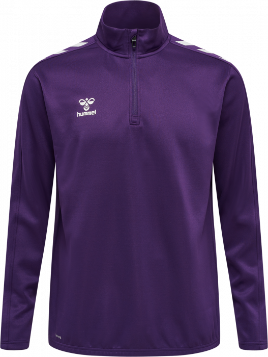 Hummel - Core Xk Half Zip Trøje - Purple Reign & hvid