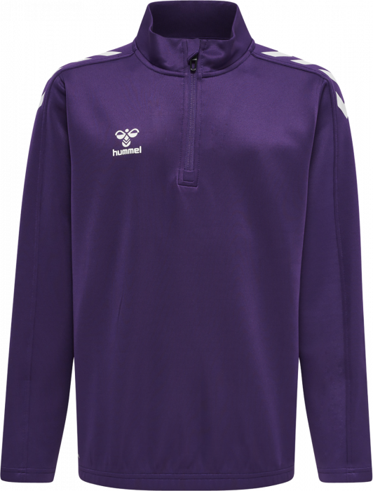 Hummel - Core Xk Half Zip Sweater Jr - Acai & blanco