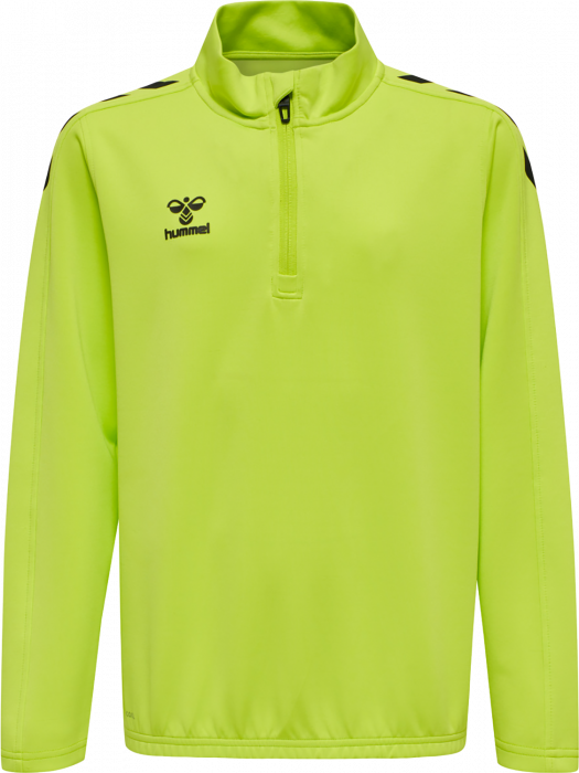 Hummel - Core Xk Half Zip Trøje Jr - Lime & sort