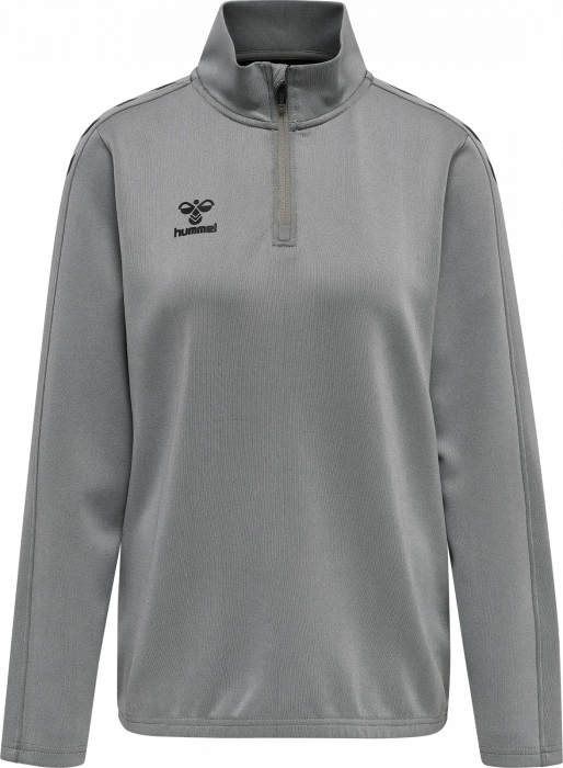 Hummel - Core Xk Half Zip Sweater Women - Grey Melange & nero