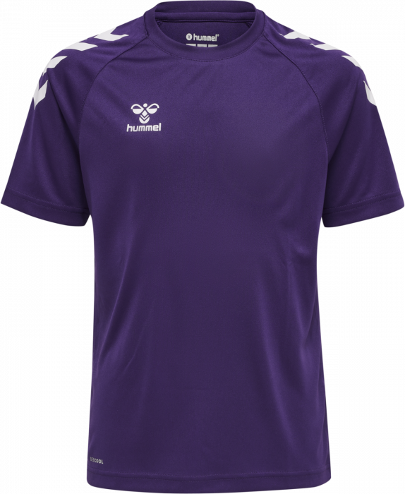 Hummel - Core Xk Poly T-Shirt Jr - Acai & vit