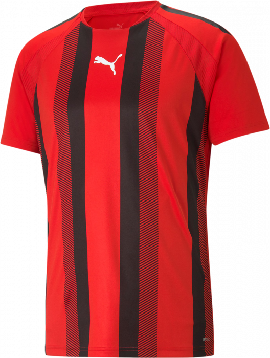 Puma - Teamliga Striped Jersey Jr - Rood & zwart