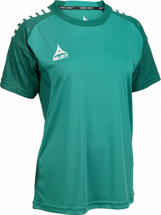 Select - Spain V25 Player Shirt S/s Women - Verde & branco